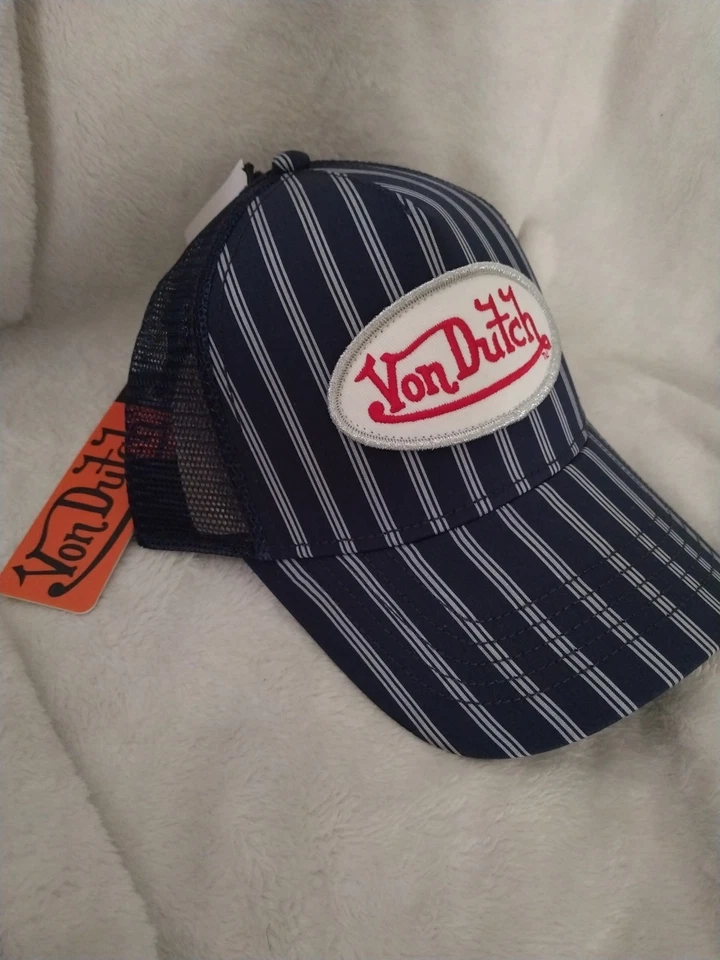 Chapéu Snapback Von Dutch Trucker's, Ajustável, Azul Marinho e Cinza - Imagem 2 de 4