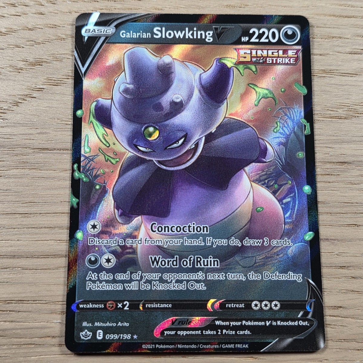 Pokemon TCG CHILLING REIGN FULL ART GALARIAN SLOWKING V. 99/198 PACK FRESH.  NM | eBay