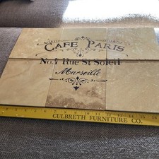 Mural CAFE PARIS Backsplash Wall Home Decor NEW 6pcs