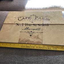 Mural CAFE PARIS Backsplash Wall Home Decor NEW 6pcs