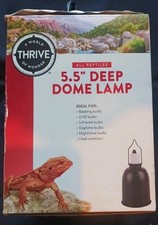 New in Open Box Thrive 5.5" Deep Dome Lamp For Reptiles 6 ft FREE SHIPPING 