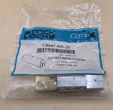 NEW CompX National C8047-KD-26 Disc Tumbler File Cabinet Lock Bright Chrome