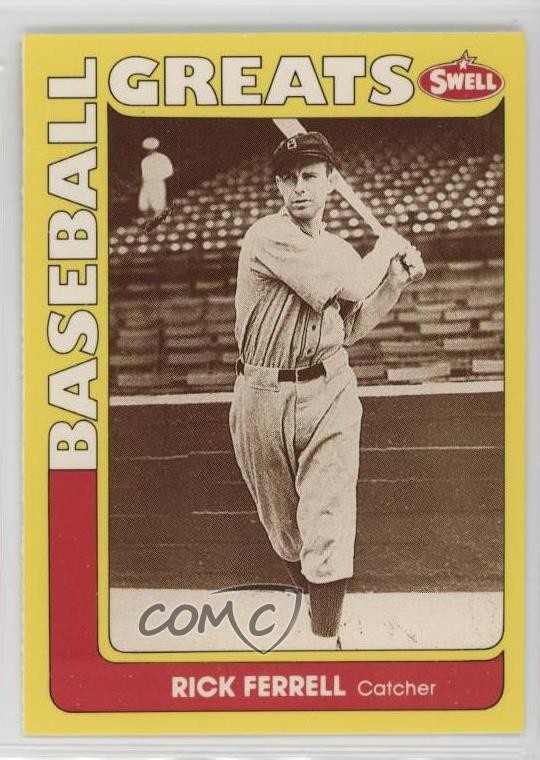 1991 Swell Baseball Greats Rick Ferrell #29 HOF 0kb5