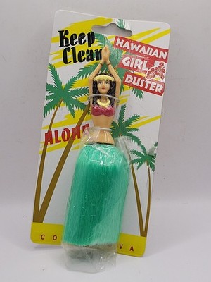 Hula Duster Hawaiian Island Dancing Girl Green Dress Twist Away Cosa Nova New 1
