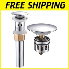 Bathroom Sink Drain with Detachable Basket Stopper