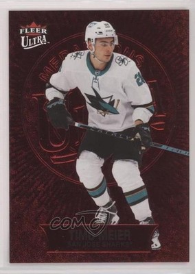 2021-22 Upper Deck Fleer Ultra Medallions Ruby Red 44/50 Timo Meier #M-47 5x5