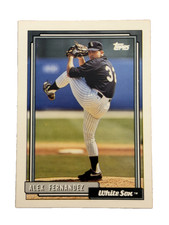 Excellent: Vintage 1992 topps Alex Fernandez Chicago White Sox Trading Card