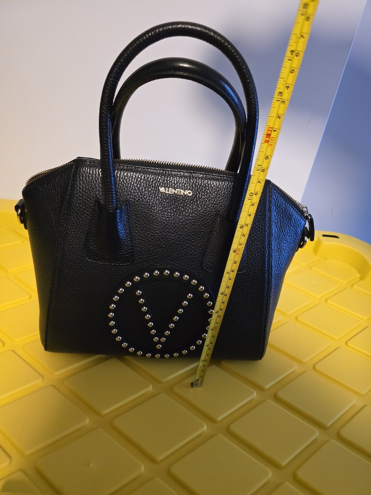 Mario Valentino Black Leather Satchel