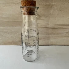 LIBBEY Glass Vinaigrette Salad Dressing Mixing Bottle Cork Top Recipes