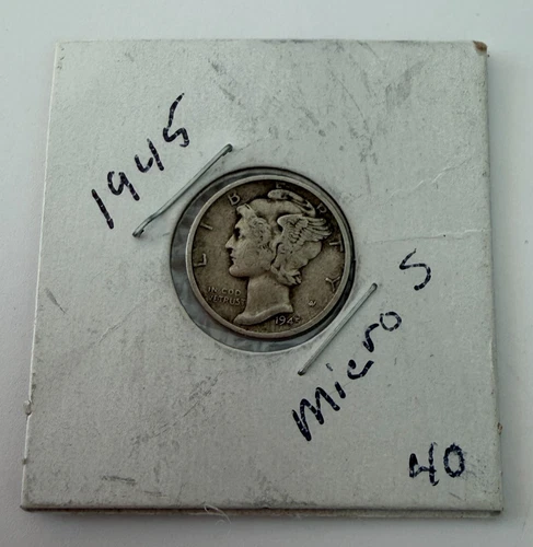 1945-S MICRO S Mercury Dime ~ Borderline Uncirculated (AU++)