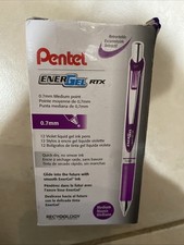 Qty 12 New Pentel EnerGel RTX Deluxe 0.7 violet writing drafting GEL INk BL77-V