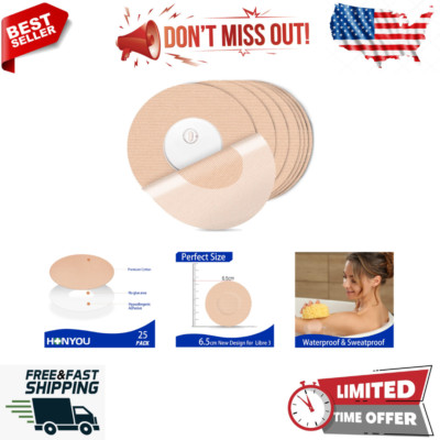 Freestyle Bandage for Libre 3 Sensor - Waterproof, Hypoallergenic - 14 Overpatch