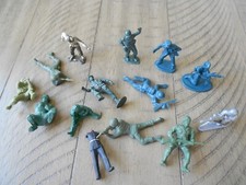 Vintage  New Green Army Men  Play Set figures Lot Timmee MPC and more 14 pcs