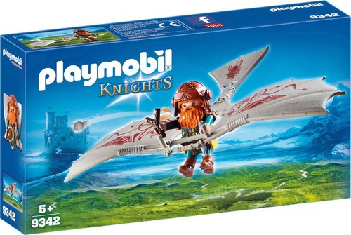 GIOCATTOLO PLAYMOBIL-KNIGHTS,GUERRIERO MEDIOEVALE CON DELTAPLANO,9342,5 ANNI +  - Imagen 1 de 1