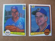 1982 &amp; 1983 Donruss Baseball Card Lot Gaylord Perry Atlanta Braves # 543 &amp; 307