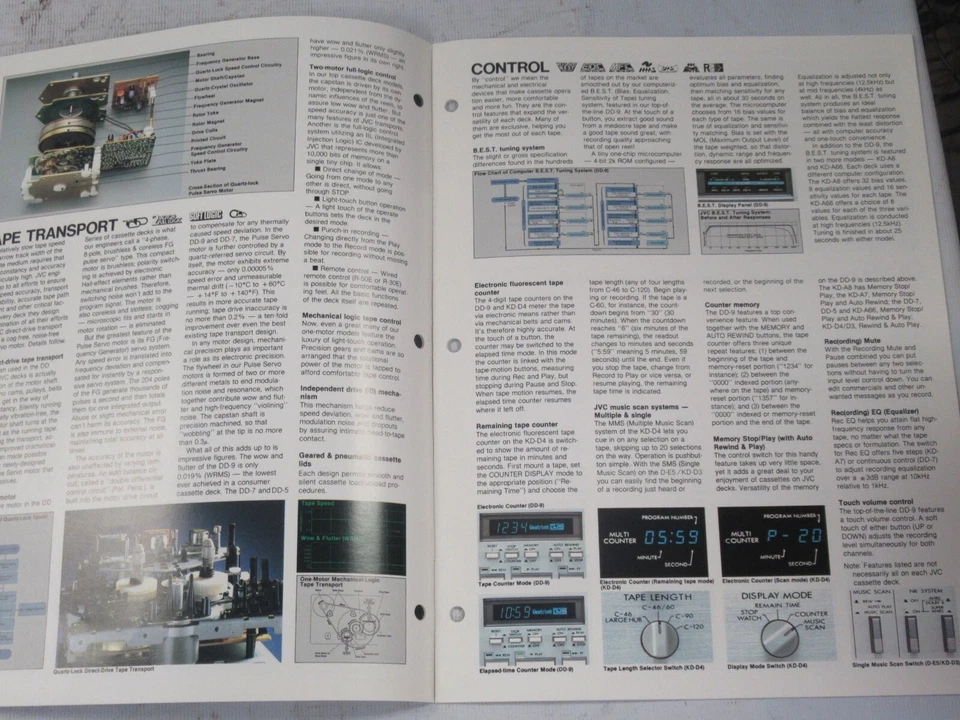 JVC Vintage Cassette Tape Deck DD9 KDA8 KDA7 KDA66 DD5 Catalogue Original Japan - Image 3 of 4