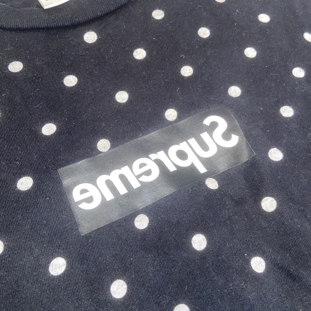 Supreme x comme des garcons CDG Polka Dot box logo T Shirt M Black