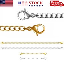 2-Pack Extender / Safety Chain Extender Necklace Bracelet Lobster Lock 3" or 6"