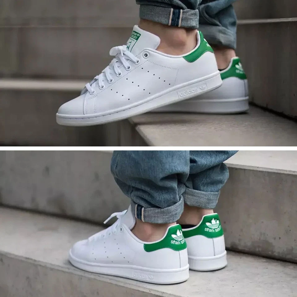 Adidas Stan Smith Vintage Baskets M20324 Véritable Chaussures Blanc Vert 37 1/3 - Photo 2/4