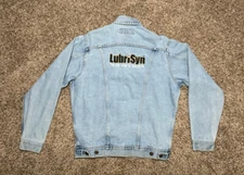 Vintage Men Sz Small Denim Jacket “LubriSyn” Lee Classic Button Embroidered
