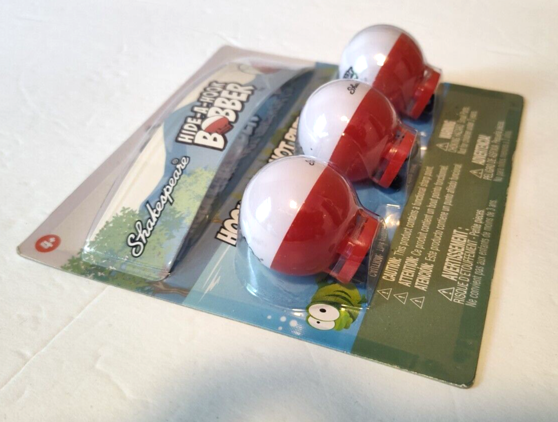 Shakespeare Hide-A-Hook Bobber Floats, Pack of 3