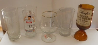 5 ST. Glas Sortiment, u.a. VfB-Kuranyi, Campari, PEPSI, O`Keefes, gebr. GUT! - Bild 1 von 4