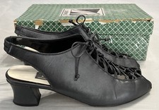 Vintage J. Renee Black Slingback Lace Heels With Original Box Women s Size 8