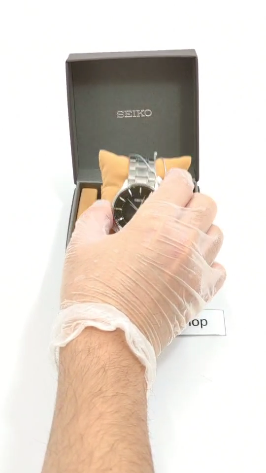 SEIKO SELECTION SBPX103 Black Silver Titanium Solar Men's Watch