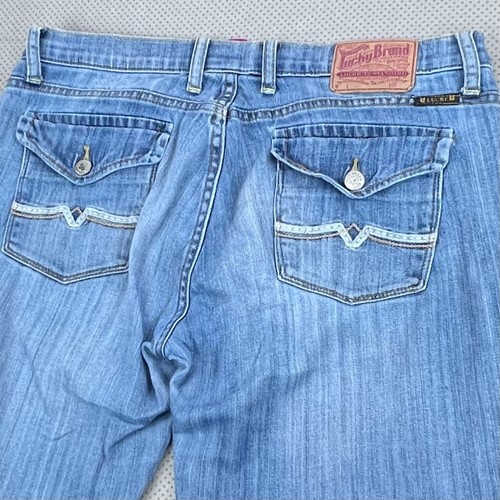 Jean droit femme 31 (réel 34x32) marque Lucky Petunia Sundown bleu denim - Photo 5/14