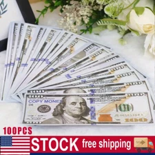 100 PCS Prop Fake Toys Money BANK GAMES CASH PAPER 100 DOLLAR BILLS $ US