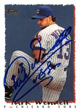 Turk Wendell autographed baseball card (Chicago Cubs) 1995 Topps #149