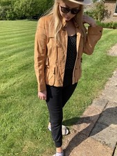 Banana Republic Womens Beige Leather/suede Jacket Small