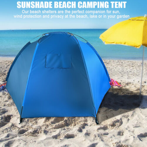 Pop Up Strandmuschel UV Schutz Sonnenschutz Sonnensegel Strandzelt Automatik - Bild 2 von 20