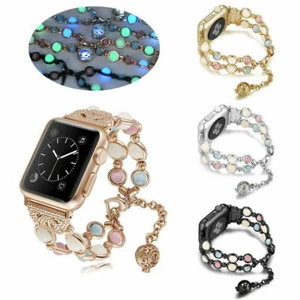 Bracelet de bande de perles pour Apple Watch Ultra 2 9 8 7 SE 6 5 3 4 38/40/42/44mm