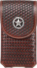 7" LONESTAR WESTERN LEATHER POUCH BELT LOOP CELL PHONE HOLSTER CASE UNIVERSAL