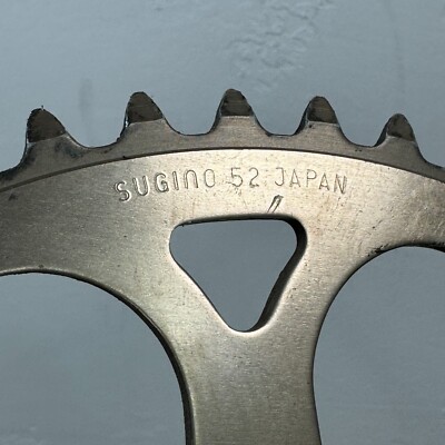Vintage Sugino Chainring 52 Tooth 110 BCD 52t Alloy Silver