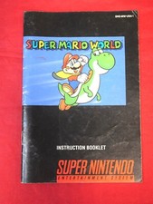 Super Nintendo System Super Mario World Instruction Booklet SNES Original