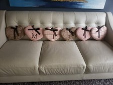 WALL LETTERS IN FABRIC- Heart shape ; Name :  MILA