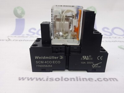 Weidmuller DRM570024LT Ice Cube Relay Socket With Base SCM4C0 ECO 7760056264 #W6