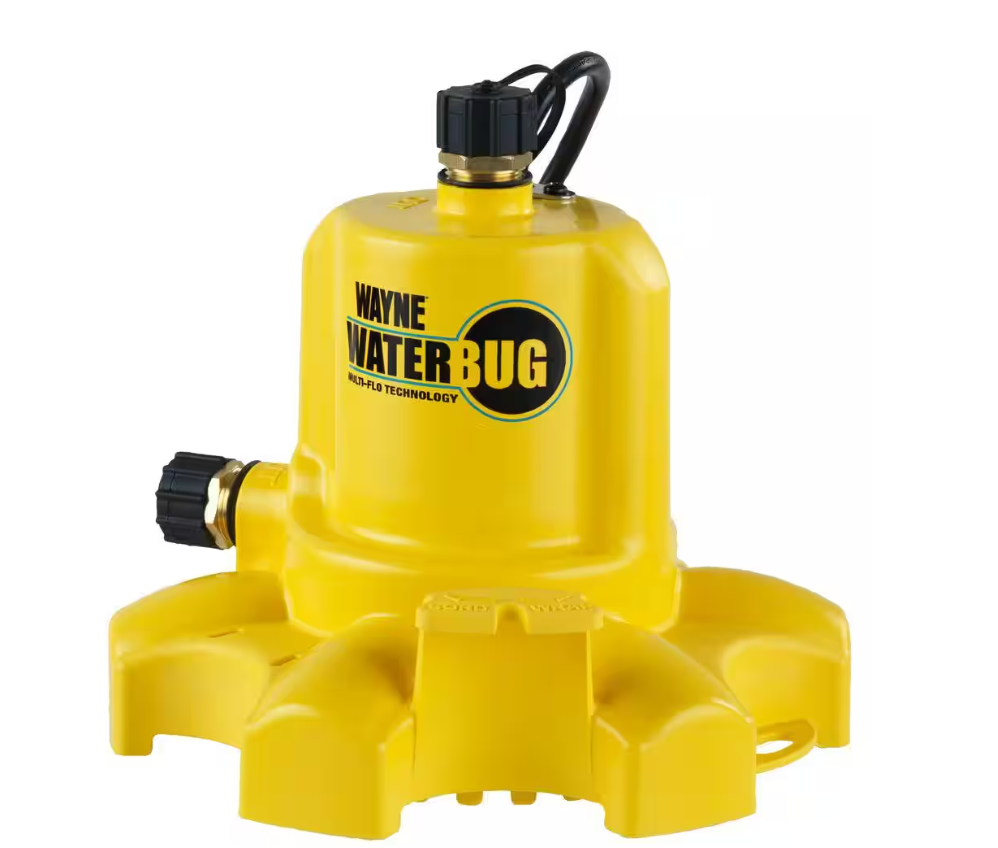 Wayne 1/6 HP WaterBUG Submersible Utility Pump with Multi-Flo Technology! NEW