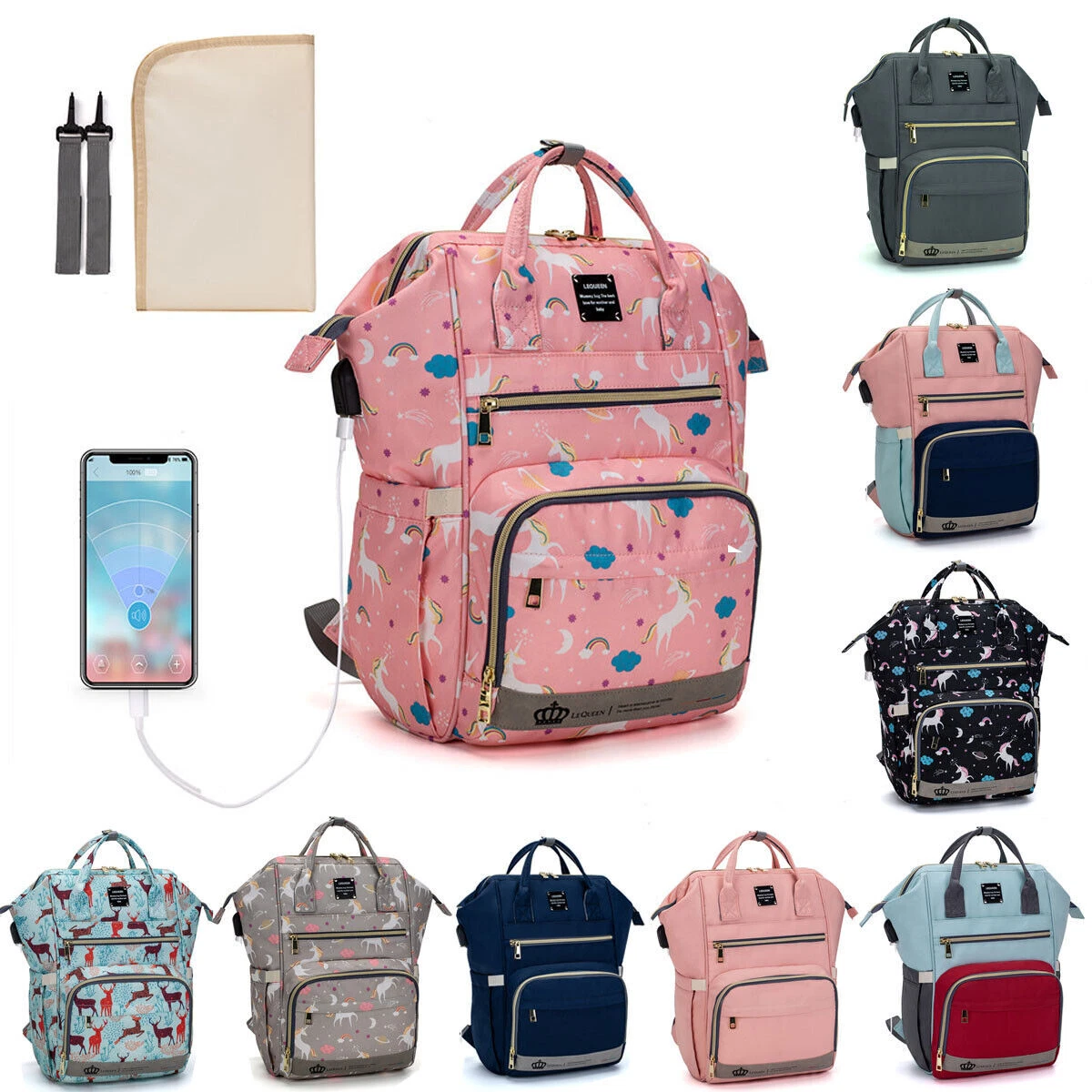 Lequeen baby top diaper bag