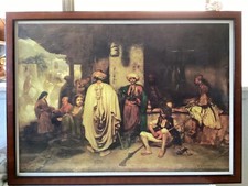 Alexander Gabriel Decamps Painting?Turkish Guardroom? Realism Print Rare