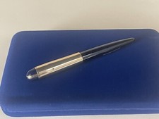 *Rare* Vintage Eversharp Skyline Gold & Black Fountain Pen w/ 14K Nib + Box