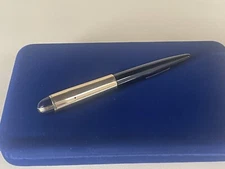 *Rare* Vintage Eversharp Skyline Gold & Black Fountain Pen w/ 14K Nib + Box