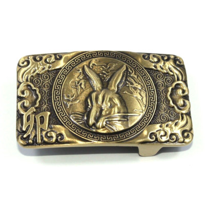 Solid Brass Rabbit Belt Buckles Tongue Pin Belt Buckle Fits For 1.5 ...