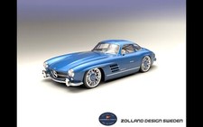 Cars 2015 zolland design mercedes benz 300sl supercar Desk Mat Stitched