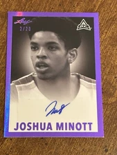 JOSHUA JOSH MINOTT 2021-22 Leaf Memories Autograph #2/20 TIMBERWOLVES MEMPHIS
