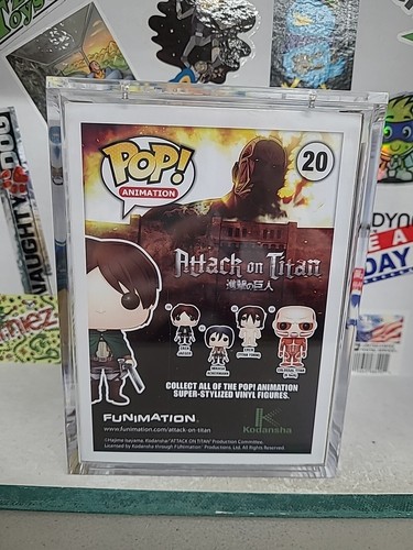Funko PoP! Eren Jaeger #20 (Bait Exc) Signed Bryce Papenbrook W/Acrylic JSA - Picture 2 of 20