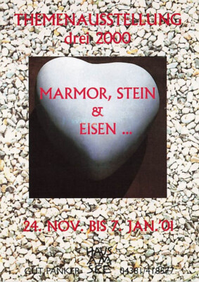 Old postcard marble, stone & iron - themed exhibition used postcard f4373f