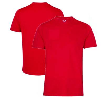 Castore Herren Training T-Shirt Rot Kurzarmshirt - Neu